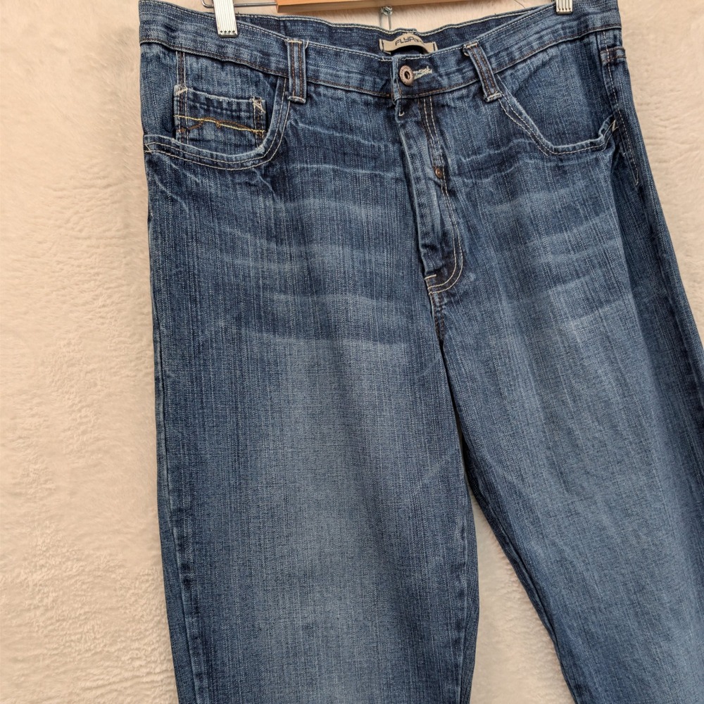 VTG Flypaper Jeans Men's 38x30 Blue Wide Leg Baggy Skater Grunge Streetwear Y2K - Picture 12 of 15